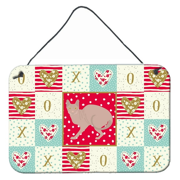 Carolines Treasures CK5600DS812 Don Sphynx 3 Cat Love Wall or Door Hanging Prints 8x12 multicolor