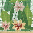 thumbnail image 2 of Floral Sofa Upholstery Fabric by the Yard, Exotic Hawaiian Style Botanical Pattern for Tropical Heaven and Paradise Holiday, Decorative Fabric for DIY and Home Accents, Multicolor by Ambesonne, 2 of 5