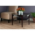 thumbnail image 2 of Pemberly Row Round Solid Wood Coffee Table with Pull out Tray in Dark Espresso, 2 of 8