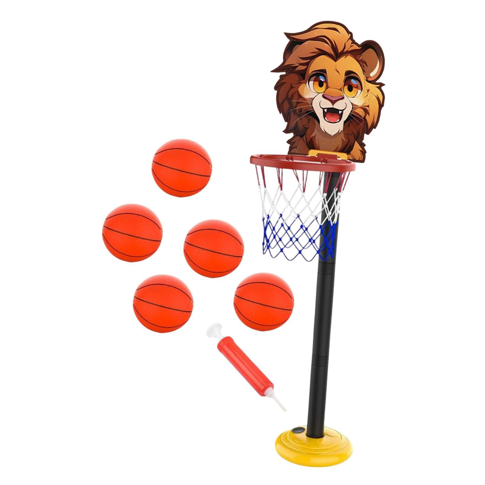 harayaa Basketball Hoop Set for Kids Basketball Stand Basket Supplies Basketball Net for Brown