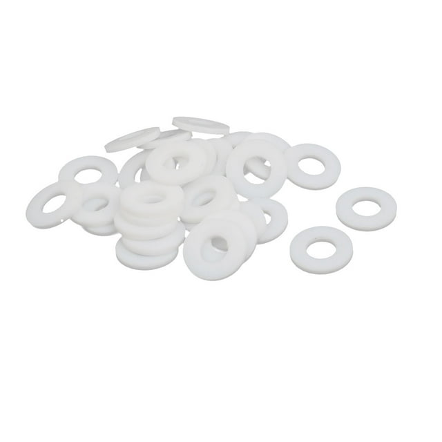 Juntas planas de 18mmx8mmx2mm de Unique Bargains, color blanco, 30 piezas