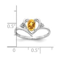 thumbnail image 3 of 14k White Gold Citrine Diamond Ring - Size 7, 3 of 3