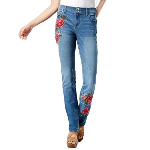 Embroidered Boyfriend Jeans Womens 