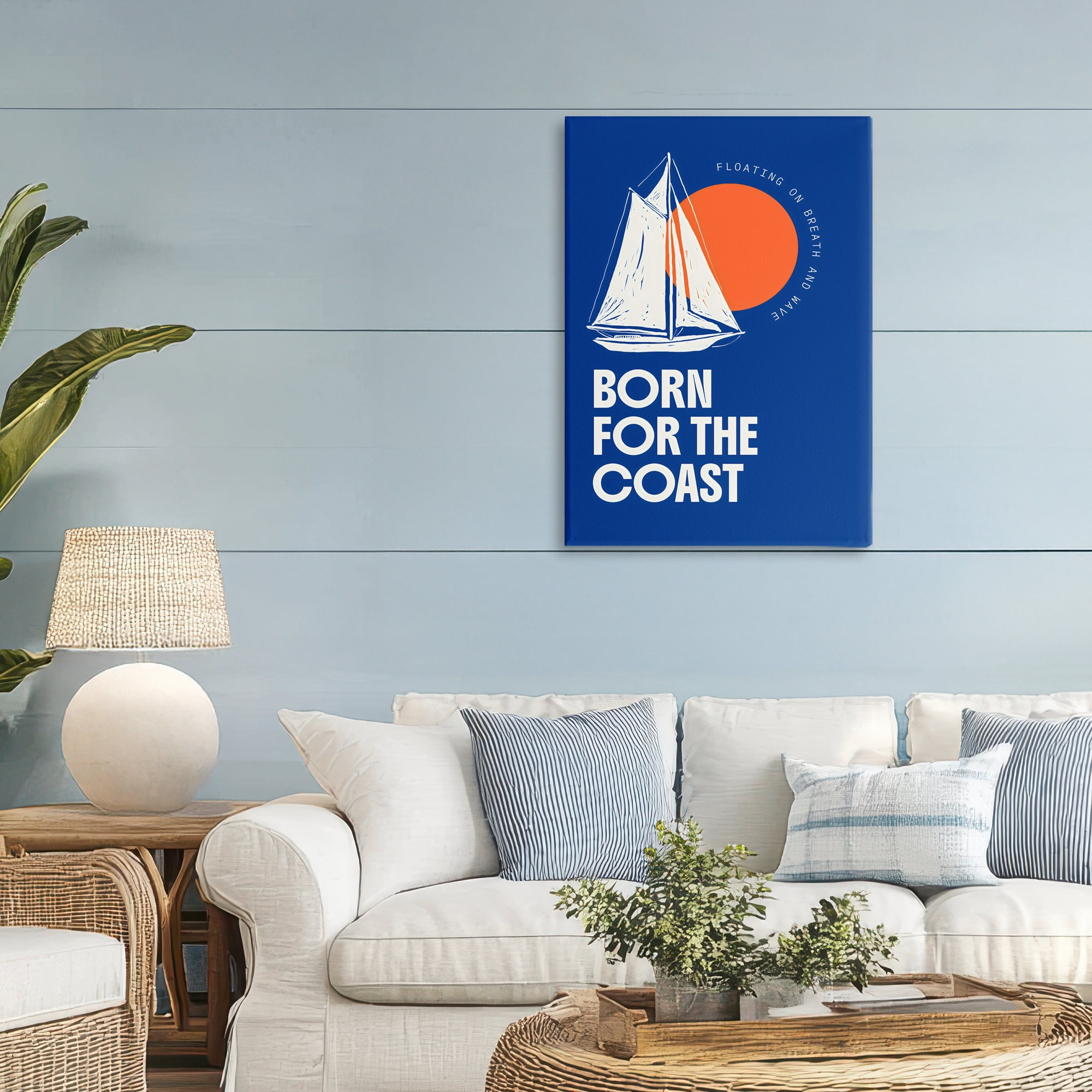 Stupell Industries Born For The Coast Canvas Wall Art, design by Creative Studio