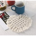 thumbnail image 1 of Squares Woven Coasterss Thickened Tassel Pot Insulation Mat Bohemian Table Placemat, 1 of 1