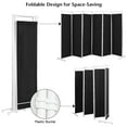 thumbnail image 4 of Costway 6-Panel Room Divider Folding Privacy Screen w/Steel Frame Decoration Black, 4 of 11