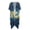 Blue Tropical Floral, variant on Breathable Bathing Suit Cover Up for Summer Polyester Loose Long Kimono Swimsuit Cover Up Star Flag