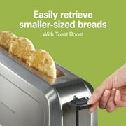 Hamilton Beach 2-Slice Bread and Bagel Toaster with Long Slots and Removable Crumb Tray, Stainless Steel