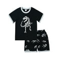 thumbnail image 5 of WIBACKER 2-8Y Boys Glow in Dark Pajamas Sets Cotton Dinosaur 2-Piece Summer Sleepwear for Kids, 5 of 5