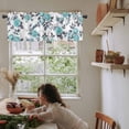 thumbnail image 6 of Aqua Rose Kitchen Valances for Windows 60x18 Inch Kitchen Curtains Valances Rod Pocket Rustic Romantic Botanical Floral Vines Art Bathroom Window Valances for Window Treatment Decor, 6 of 6