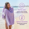 thumbnail image 4 of Unique Bargains 2 Pack Geometric Turkish Beach Sandproof Towel Light Purple/Grey 71" x 40", 4 of 8
