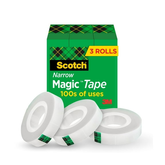 Scotch Magic Tape Refill, 1/2 in. x 1,296 in., 3 Boxes/Pack
