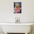 thumbnail image 4 of ZHONGYUTONG Bathroom Decor Cute Labrador Dog with Bath Towel Wall Art Funny Animal in Bathtub Picture Farmhouse Canvas Prints for Washroom Restroom (16.00" x 24.00"), 4 of 6
