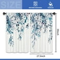 thumbnail image 3 of Eucalyptus Leaves Plant Kitchen Curtains 27.5W x 39L Inch Botanical Blue Purple Farmhouse Rustic Spring Summer Nature Rod Pocket Short Small Window Treatment Drapes Decor 2 Panels, 3 of 6