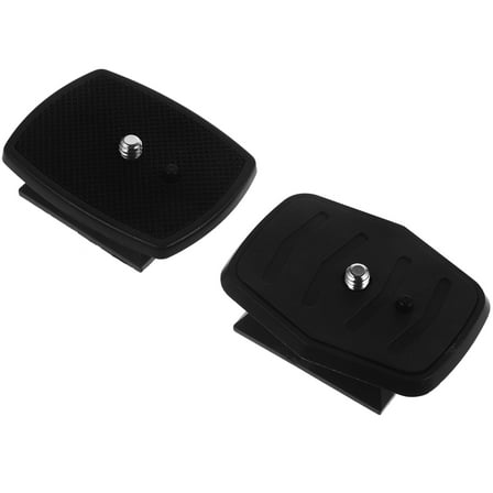 HEANUJJ 2-Pack Tripod Camera Mount Plates Black Quick Release Adapter for Cameras
