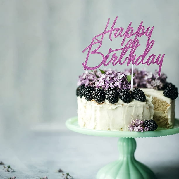 Décoration de gâteau d'anniversaire Happy 30e anniversaire - Décoration de  gâteau 30 ans - Noir - Garçon fille - Paillettes - Joyeux anniversaire 30