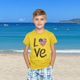 thumbnail image 2 of rd Yellow Print T Shirt for Children Boy Girl Fall Summer Short Sleeve Boat Neck Lounge Cute Tops Shirts Child 2026 Clothing Trendy Country Concert 9 Years, 2 of 9