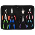 thumbnail image 1 of For 8 pieces jewelry making pliers tool kit needle nose pliers round nose pliers nylon jaw pliers fo, 1 of 5