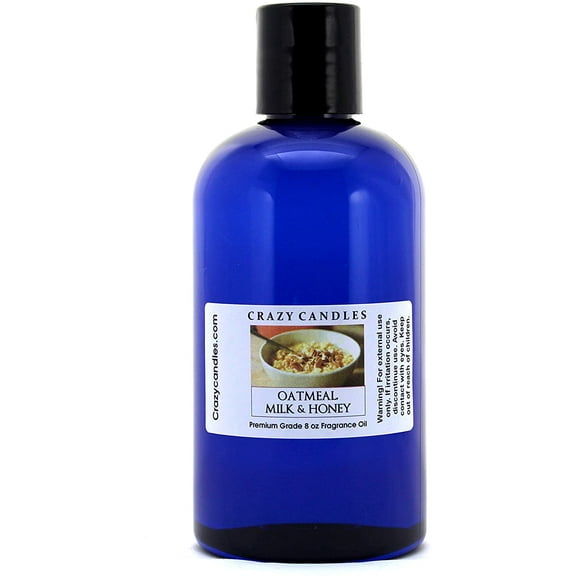 Crazy Candles 8oz Oatmeal, Milk & Honey Bottle 8 fl oz (240ml) Premium Grade Scented Fragrance Oil