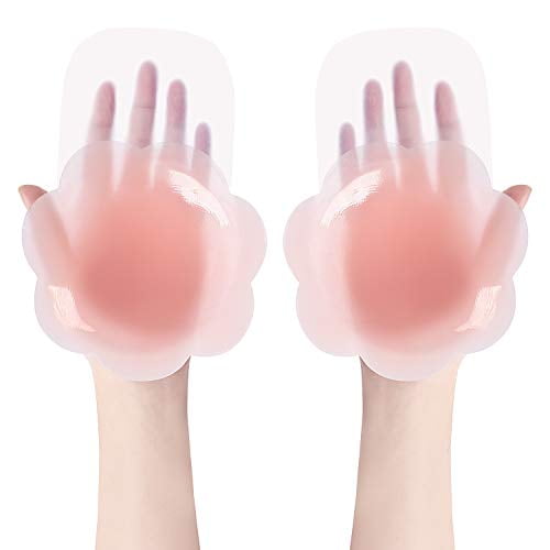 Nippleless Covers 5.1inch Silicone Breast Lift Reusable Pasties for A-D Cup
