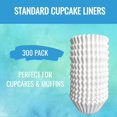 300Pack White Cupcake Liners Standard Size Bake More Cupcakes with