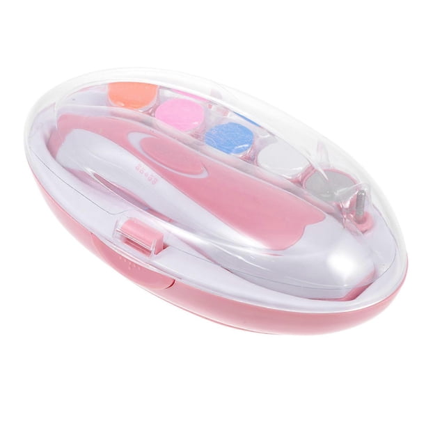 1 Set Electric Manicure Set For Baby With Compact Design 13X4X2.5CM Pink Nail Trimming Tool