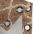 thumbnail image 4 of Ambesonne Ethnic Grommet Curtain, Mandala Paisley Floral Art, 50" x 108", Dark Brown Pale Brown, 4 of 6