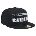 thumbnail image 3 of Men's New Era Black Las Vegas Raiders Ransom 59FIFTY Fitted Hat, 3 of 6
