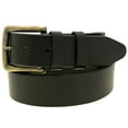 thumbnail image 3 of Mens 1 1/2 Wide Black Bridle Leather Belt Square Antique Brass Buckle, 3 of 4