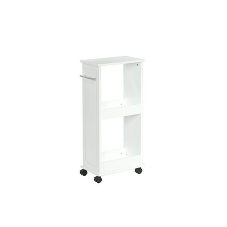 Riverridge Home Rolling Side Cabinet With Shelves White Com