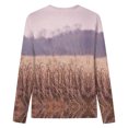 thumbnail image 5 of Nouveaux Hauts pour Femmes Printemps et Automne 2023 Grande Taille Sexy Col Rond Manches Longues Boutons Hauts Blouse Imprimée Régulière Chemise Manches Longues pour Femmes, 5 of 5