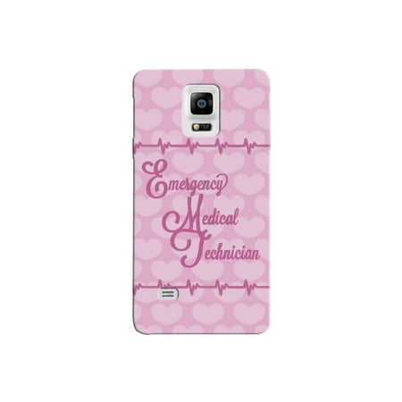 - Emergency Medical Technician EMT Print Pink Heart Beat Pattern Background Design Medical Phone Case for the Samsung No