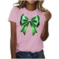 thumbnail image 2 of Elvqul Shirts T - à Col Rond pour Femmes, T-Shirts Graphiques Décontractés, Verts, Fête, Saint-Patrick, Hauts Mignons pour Femmes, Grande Taille, 2 of 5