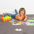 thumbnail image 3 of Crocodile Creek 36-Piece Jigsaw Floor Puzzle - Fun Floor Puzzles for Kids Ages 3-5 - Heavy-Duty Shaped Box for Storage - Dino Land - 27" W x 20" H Finished, 3 of 6