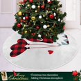 thumbnail image 6 of FMSHPON Buffalo Plaid Hearts Balloons Gnome Xmas Christmas Tree Skirt Stand Mat for Holiday Party Decoration Indoor Outdoor 48 inches, 6 of 6