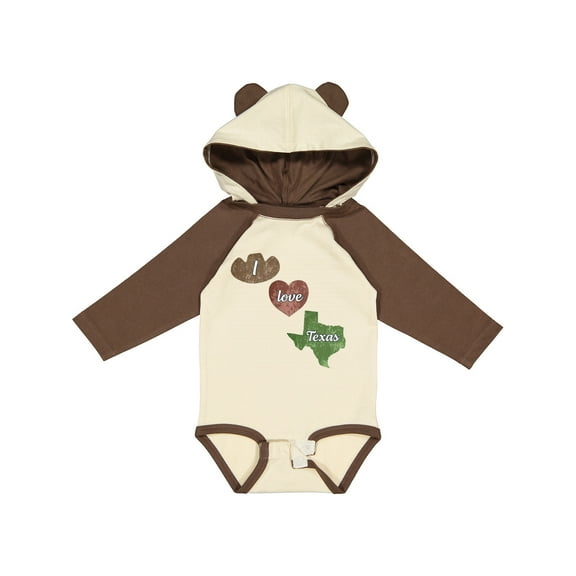 Inktastic I Love Texas Boys or Girls Long Sleeve Baby Bodysuit