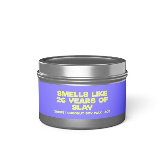 26th Birthday Tin Candle Gifts Funny Home Office Decor