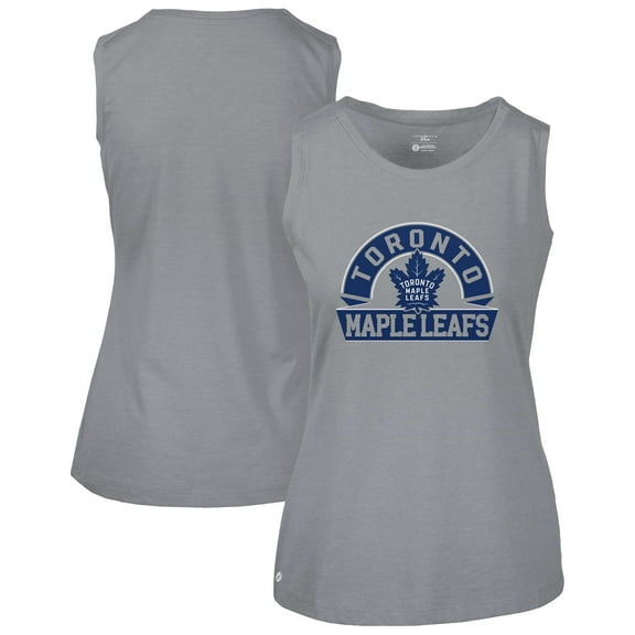 Women's Levelwear  Gray Toronto Maple Leafs Macy Banner Arch Tank Top