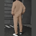 thumbnail image 6 of Gamivast Men's Jacquard Knit Tracksuit Long Sleeve Shirt and Drawstring Pants Set Soft Textured Outfit for Casual Golf Daily Lounge Athletic, 6 of 6