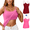 ZY11_Hot Pink*Wine, variant on Resicozy Women's Tank Tops with Built-in Padded Shelf Bra Adjustable Spaghetti Strap Camisole Solid Layering Undershirts Black 2XL