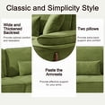 thumbnail image 3 of Restonic 103 inch Deep Seated Sofa with Breathable Fabric & 4 Pillows, 3 of 11