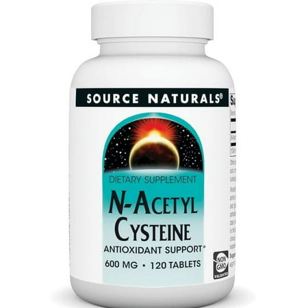 Source Naturals N-Acetyl Cysteine Antioxidant Support 600 mg Dietary Supplement That Supports Respiratory Health* - 120 Tablets