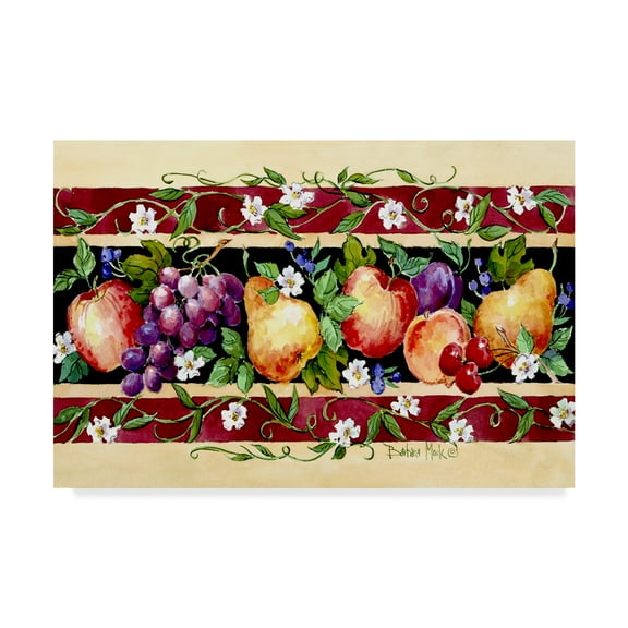 Trademark Fine Art 'Fruit Border' Canvas Art by Barbara Mock