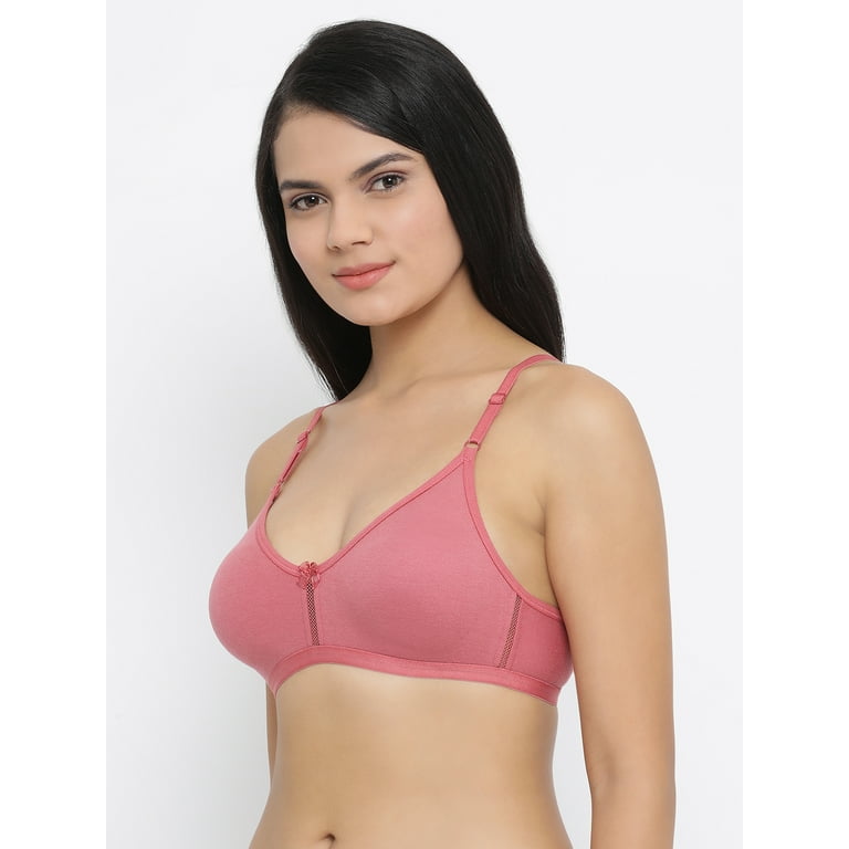 Clovia Padded Non-Wired Full Coverage Multiway T-Shirt Bra in Dark Grey -  Cotton