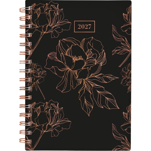 2027 Cambridge® Small Rose Gold Peony Weekly and Monthly Planner