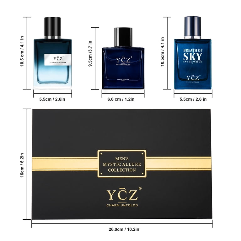 Perfumeグッズ　セット販売 Ycz 3 in 1 Men's Cologne Gift Set,5.1 oz(3 x 1.7 oz)Long Lasting