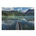 thumbnail image 1 of Landscape Cutting Board, Fascinating Nature Photo of Serenity Emerald Lake in Yoho National Park Canada, Decorative Tempered Glass Cutting and Serving Board, in 3 Sizes, by Ambesonne, 1 of 2