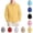 Yellow, variant on OIOLOYJM Girls Boys Long Sleeve Dress Shirts Casual Classic Collared Button Down School Uniform Quick Dry Lightweight Fashion Basic Shirts