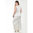 thumbnail image 3 of Conjunto rayado de lino Roman Fashion /Tallas Extras, 4377 (Hueso) beige 42, 3 of 6