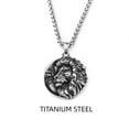 thumbnail image 6 of Fachoice Lion Head Medallion Pendant for Men Punk Lion Mane Necklace, Gothic Lion Totem Necklace Men’s Masculine Lion Animal Jewelry Rock Lion Head Circle Charm Necklace, 6 of 6